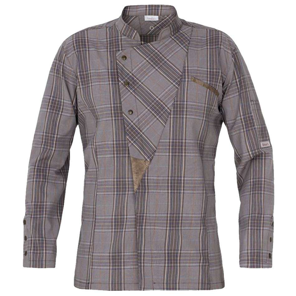 GROSSETO BROWN SQUARE Chef's tunic