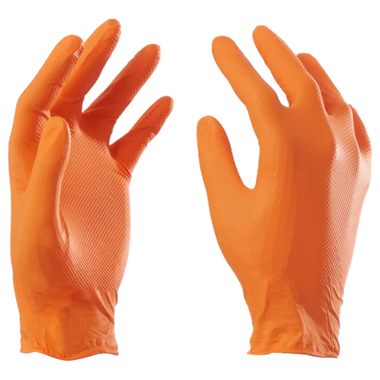 Γάντια νιτριλίου χωρίς πούδρα PAYPER NITRO-DIAMOND, 8.4 гр. ORANGE