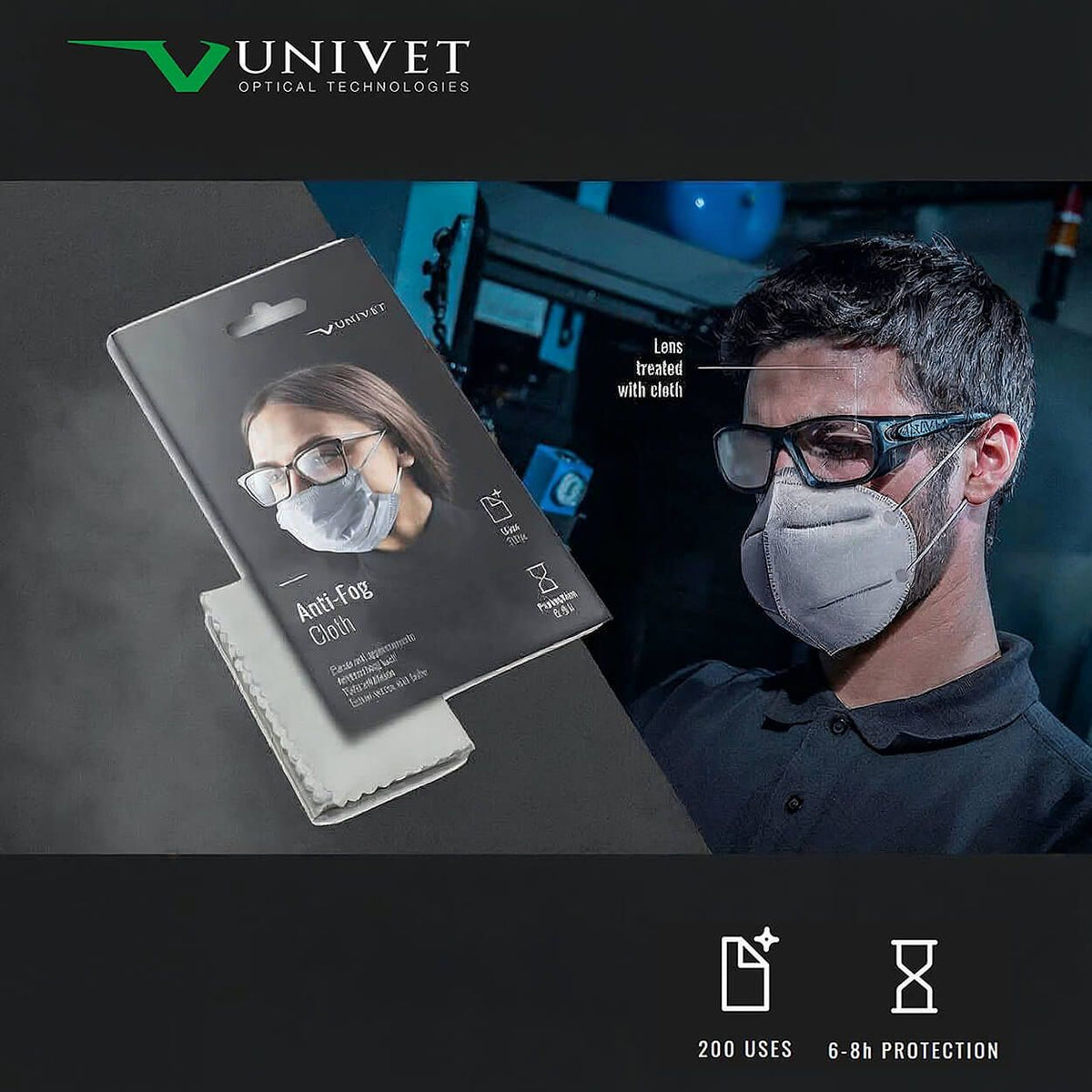 Αντιθαμβωτικό μαντηλάκι UNIVET - 2