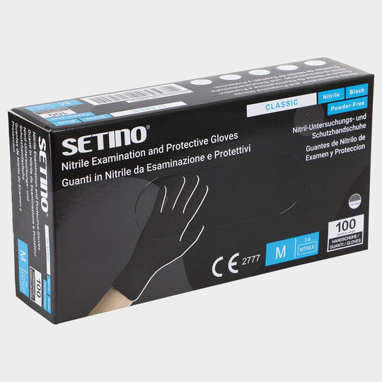 Γάντια νιτριλίου μιας χρήσης SETINO NITRILE BLACK - 1
