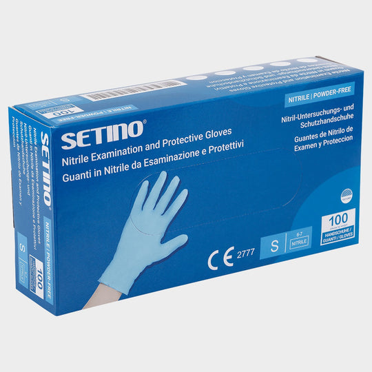 Γάντια νιτριλίου μιας χρήσης SETINO NITRILE BLUE - 1