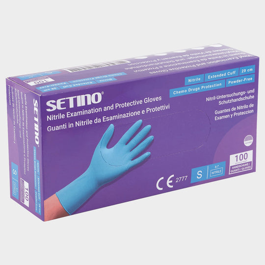 Γάντια νιτριλίου μιας χρήσης SETINO NITRILE BLUE - 29 εκ. - 1