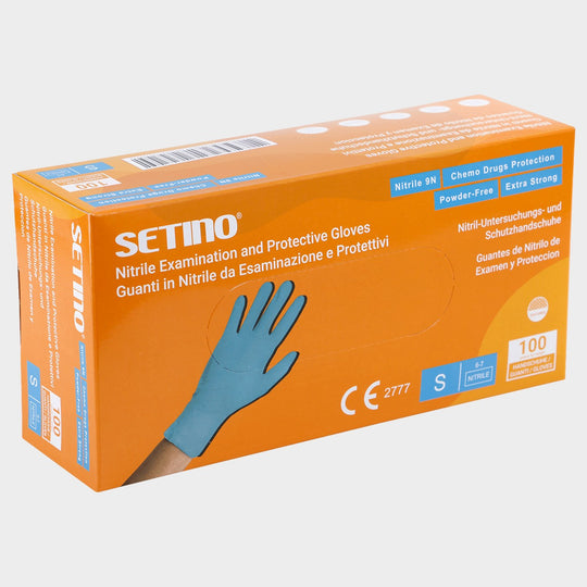 Γάντια νιτριλίου μιας χρήσης SETINO NITRILE BLUE 9N - 1