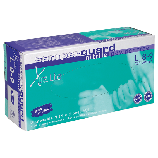 Γάντια νιτριλίου μιας χρήσης SEMPERGUARD NITRIL XTRALITE - XL - 180 τεμ. - 1