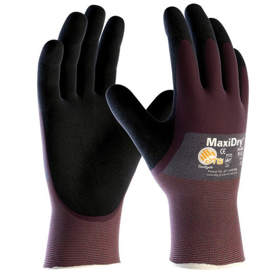 Λεπτά πλεκτά γάντια ανθεκτικά στο λάδι ATG MAXIDRY PLUS