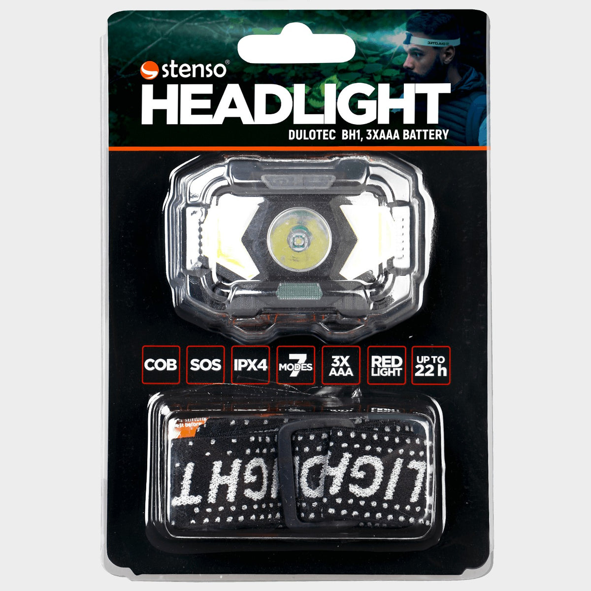 Lanternă de cap + 3xAAA baterii DULOTEC BH1 - 2