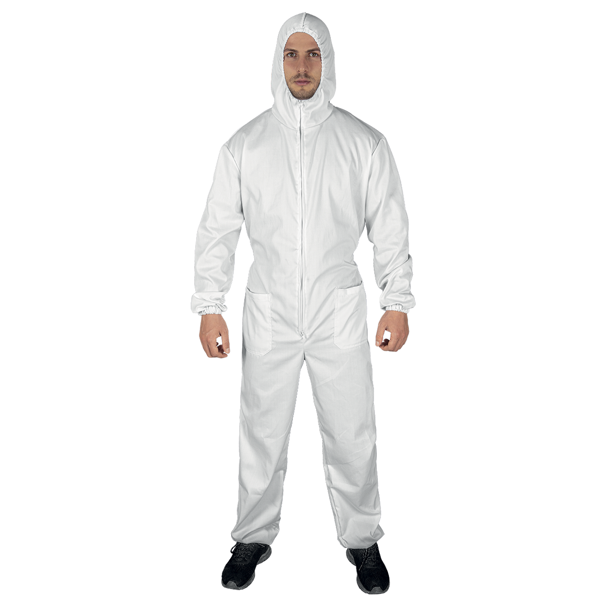 Ολόσωμη φόρμα με κουκούλα EASY COVER WHITE