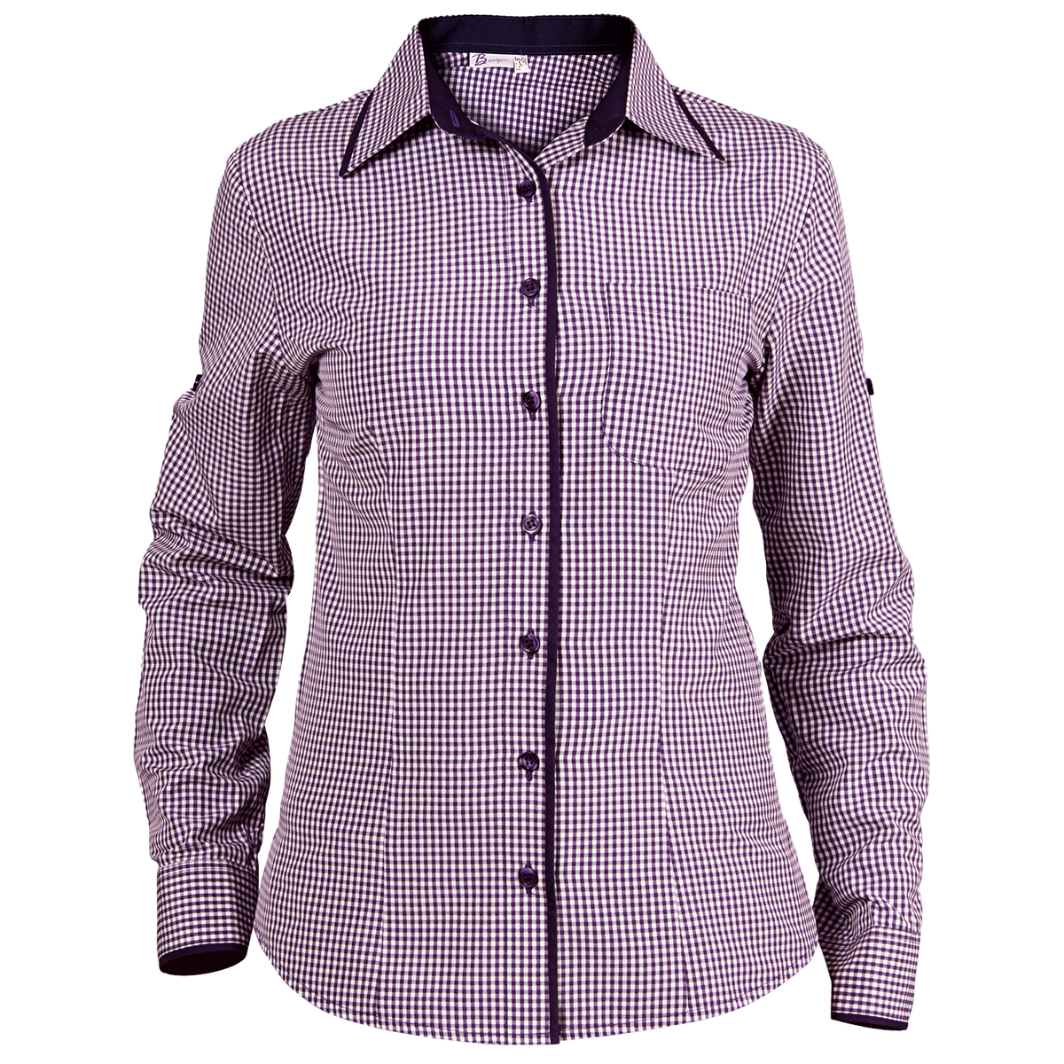 Γυναικείο μακρυμάνικο πουκάμισο FLORIS PURPLE