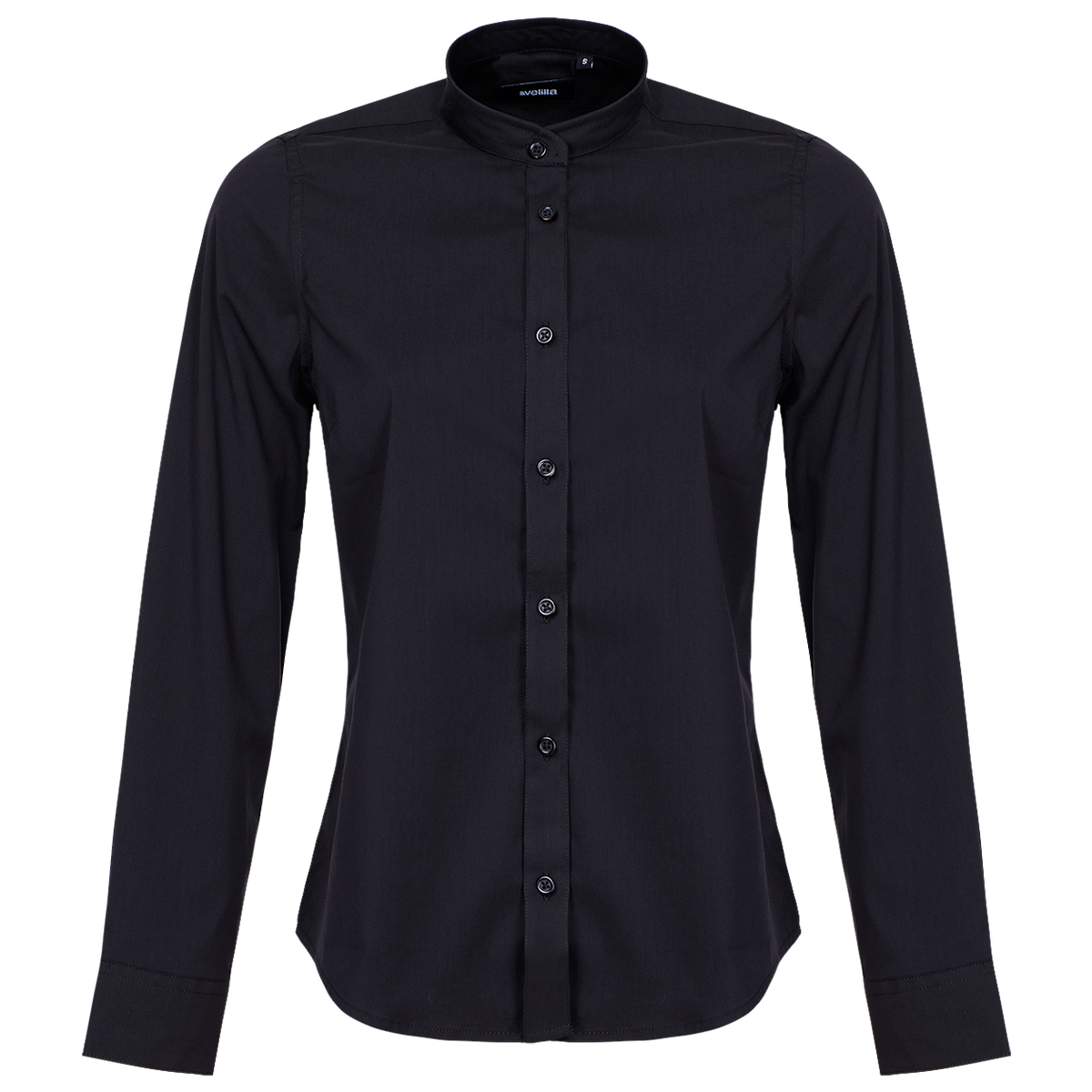 Γυναικείο πουκάμισο με γιακά Mandarin VELILLA BLACK - 1