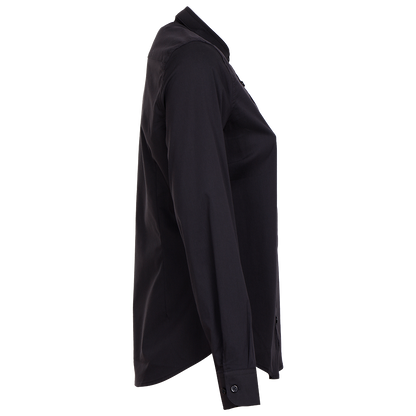 Γυναικείο πουκάμισο με γιακά Mandarin VELILLA BLACK - 4