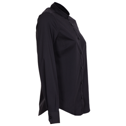Γυναικείο πουκάμισο με γιακά Mandarin VELILLA BLACK - 5