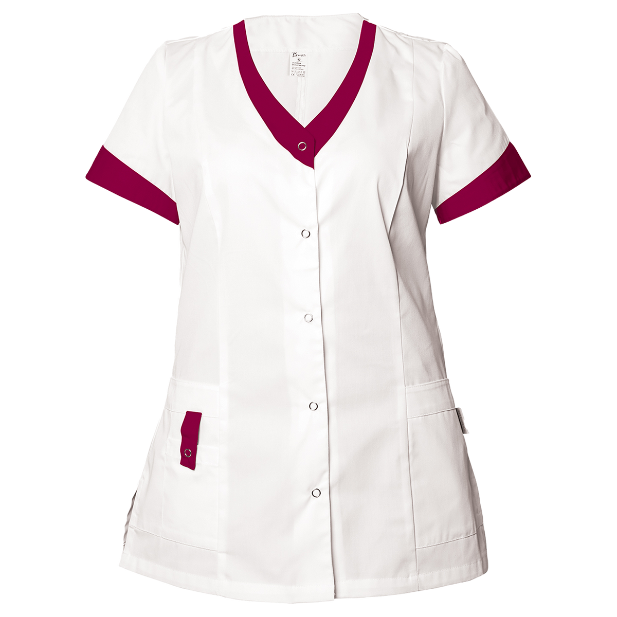 Γυναικεία Ιατρική Μπλούζα άσπρο ALEGRA WHITE/DARK PINK