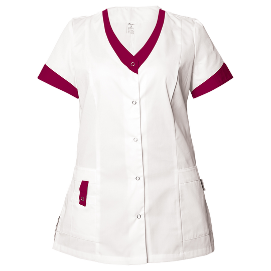 Γυναικεία Ιατρική Μπλούζα άσπρο ALEGRA WHITE/DARK PINK
