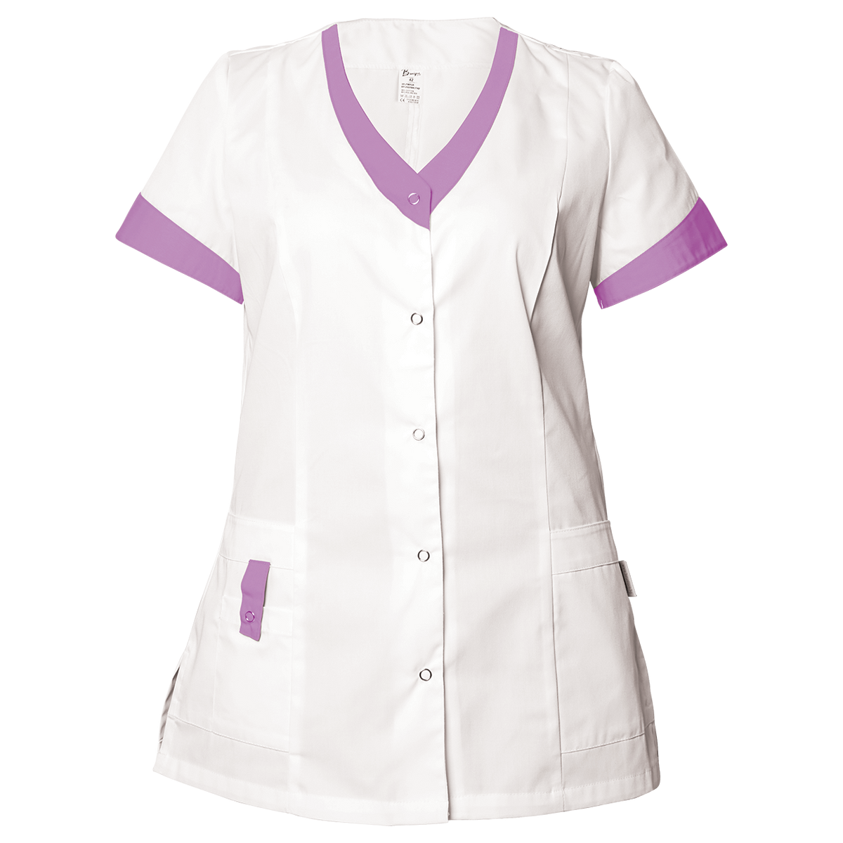 Γυναικεία Ιατρική Μπλούζα άσπρο ALEGRA WHITE/PURPLE