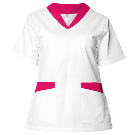 Γυναικεία Ιατρική Μπλούζα άσπρο FABIANA WHITE/DARK PINK