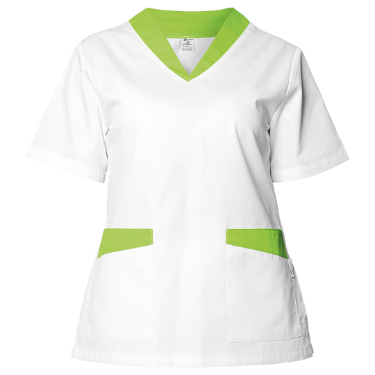 Γυναικεία Ιατρική Μπλούζα άσπρο FABIANA WHITE/LIGHT GREEN