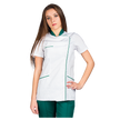 Γυναικεία Ιατρική Μπλούζα άσπρο SINTIA WHITE/GREEN - 1