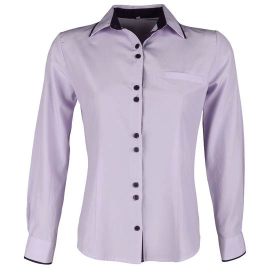 Γυναικείο μακρυμάνικο πουκάμισο ALEXIA LIGHT PURPLE STRIPE - 1