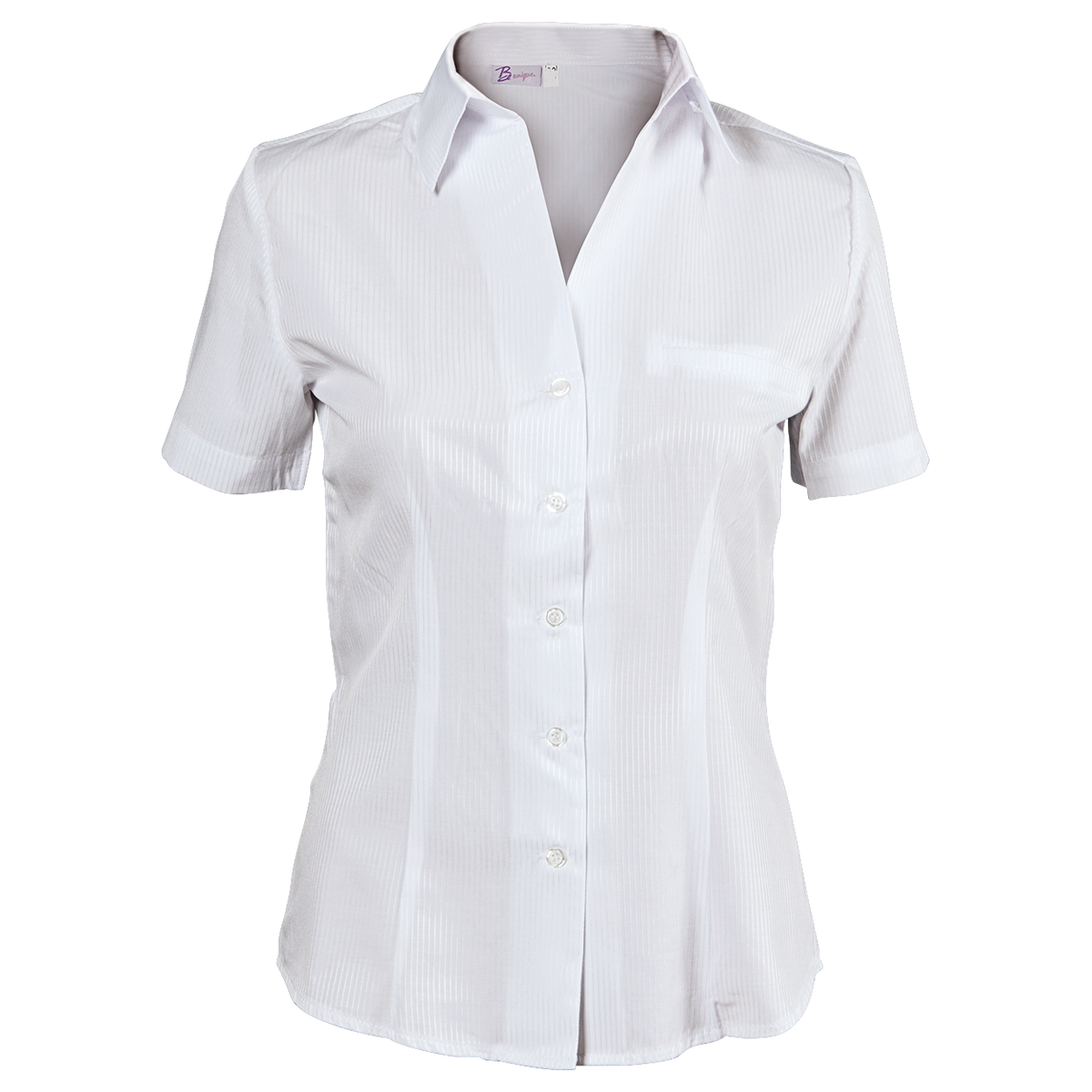 Γυναικείο κοντομάνικο πουκάμισο ELEGANCE WHITE