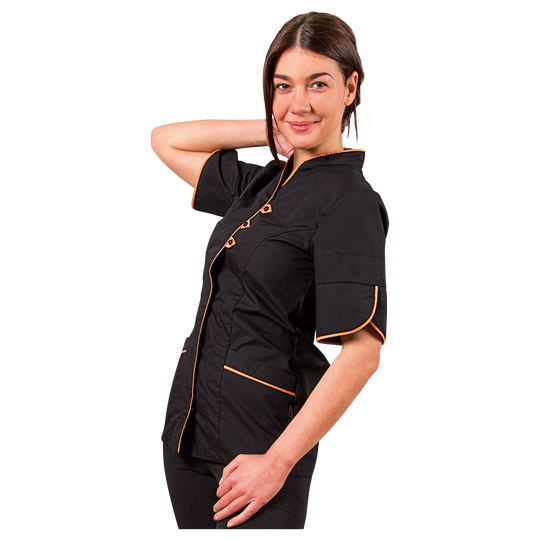 Γυναικεία Μπλούζα Εργασίας μαύρο BARISA BLACK/ORANGE