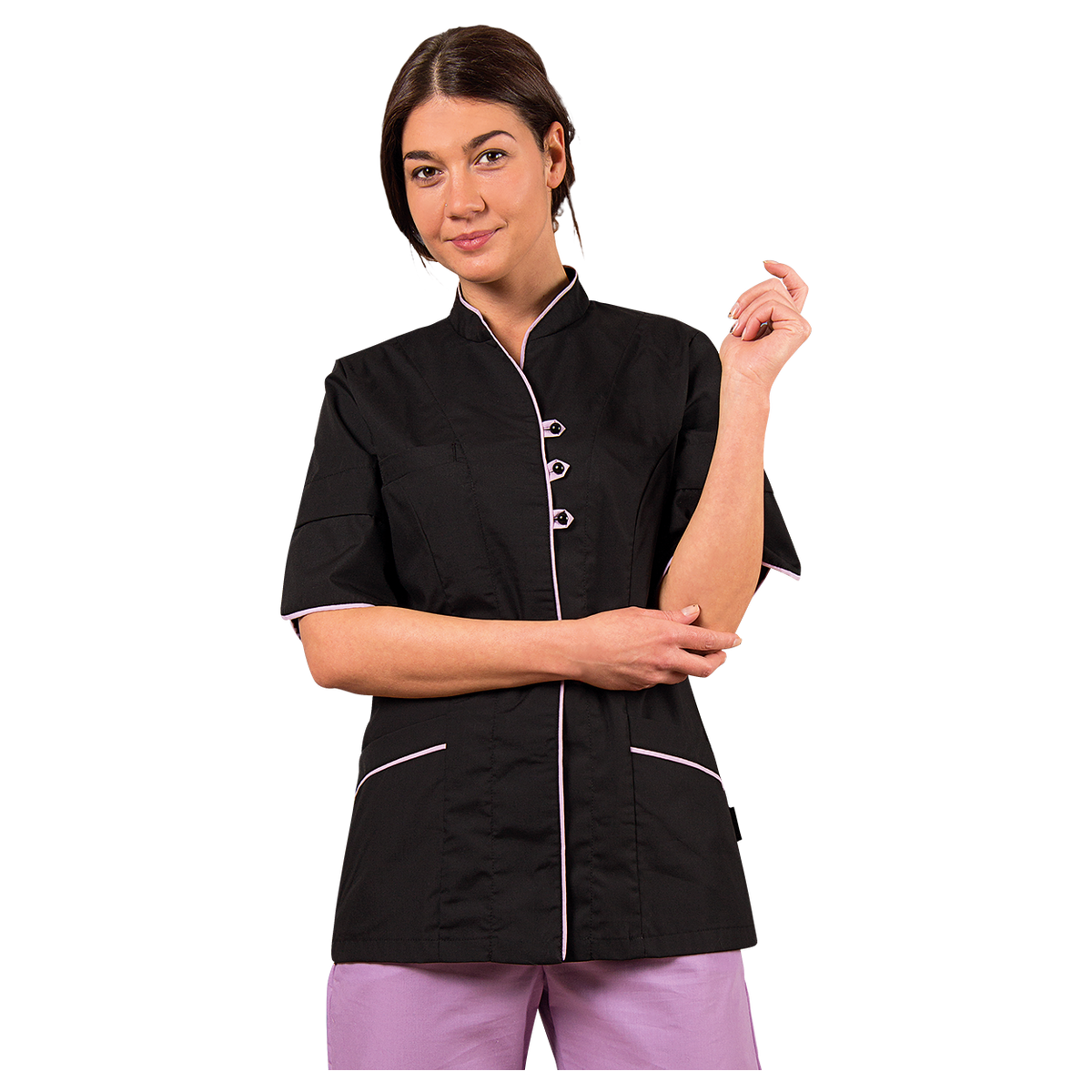 Γυναικεία Μπλούζα Εργασίας μαύρο BARISA BLACK/VIOLET