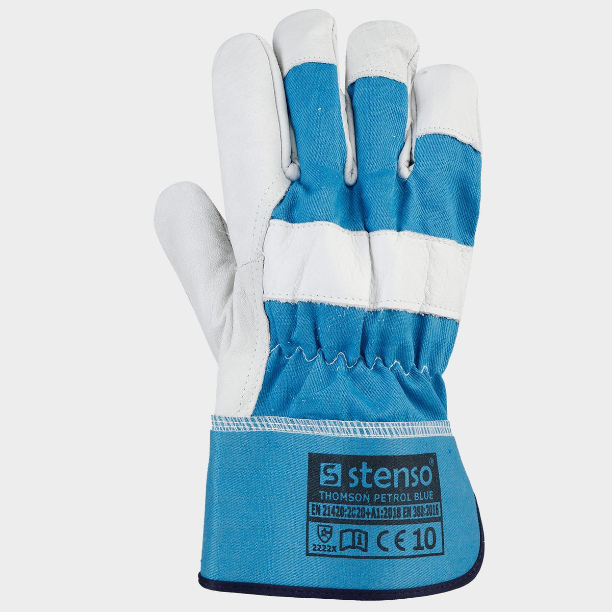 Γάντια από δέρμα και ύφασμα THOMSON PETROL BLUE - 2