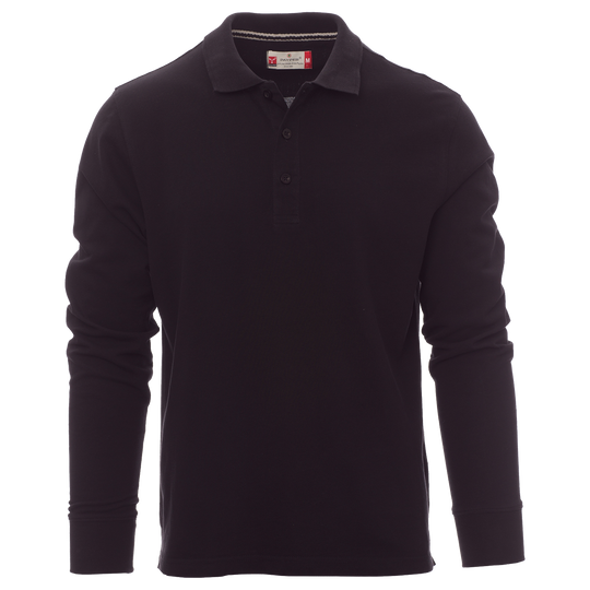 Μπλούζα πόλο με μακριά μανίκια PAYPER FLORENCE BLACK