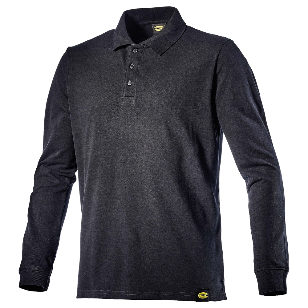 POLO ML ATLANTIS II BLACK Long sleeve polo t-shirt