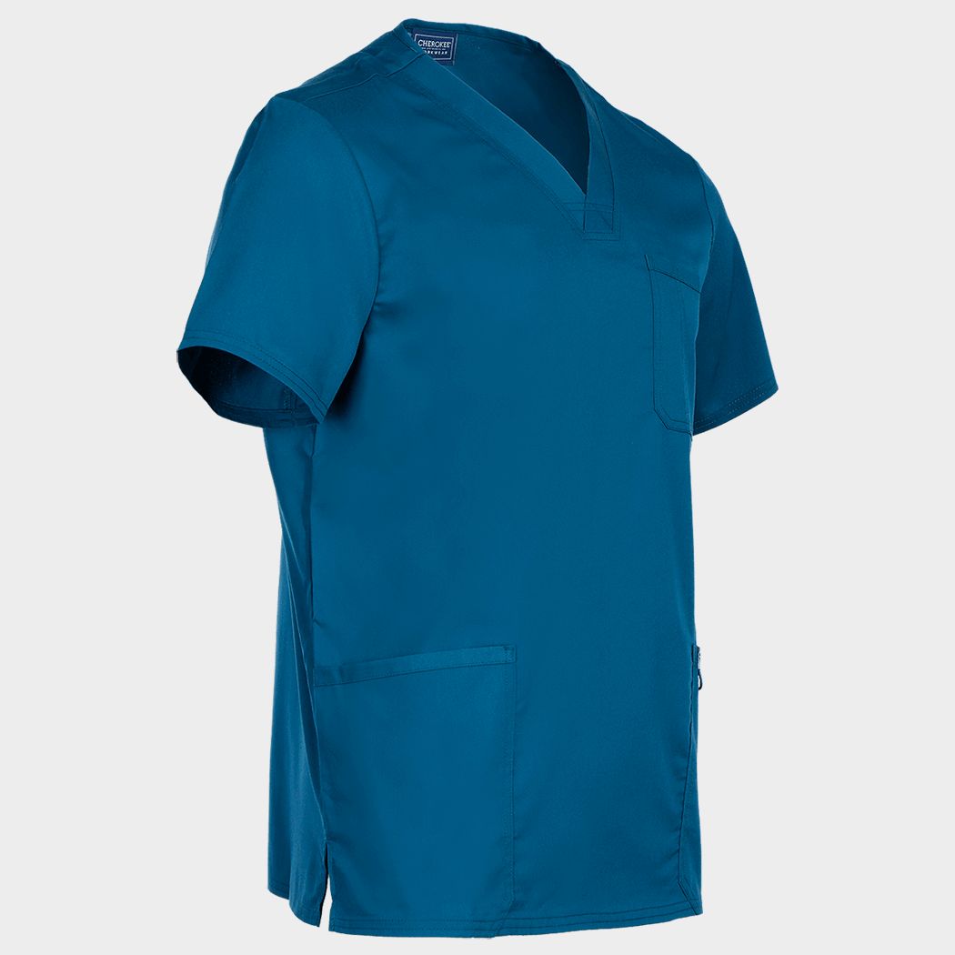 Ανδρική ιατρική μπλούζα CHEROKEE V-NECK CARIBBEAN BLUE WWE670 - 5