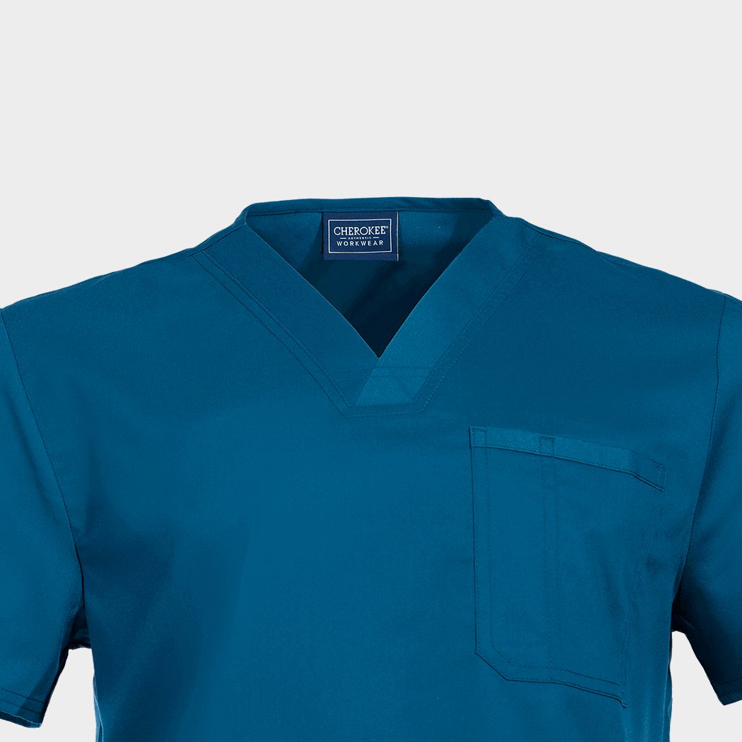 Ανδρική ιατρική μπλούζα CHEROKEE V-NECK CARIBBEAN BLUE WWE670 - 6