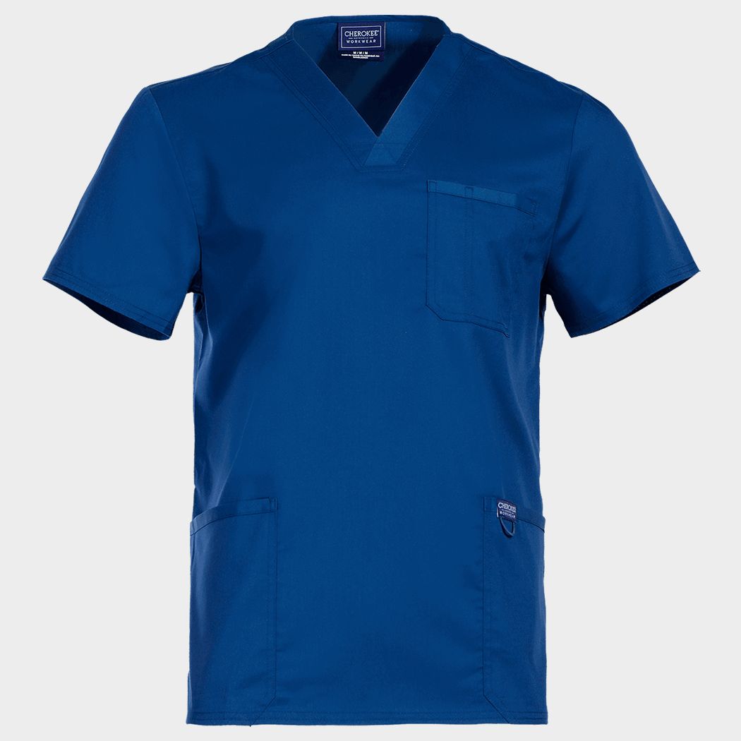 Ιατρική μπλούζα CHEROKEE V-NECK NAVY BLUE WWE670. Men's - 1
