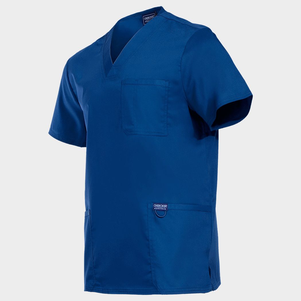 Ιατρική μπλούζα CHEROKEE V-NECK NAVY BLUE WWE670. Men's - 4