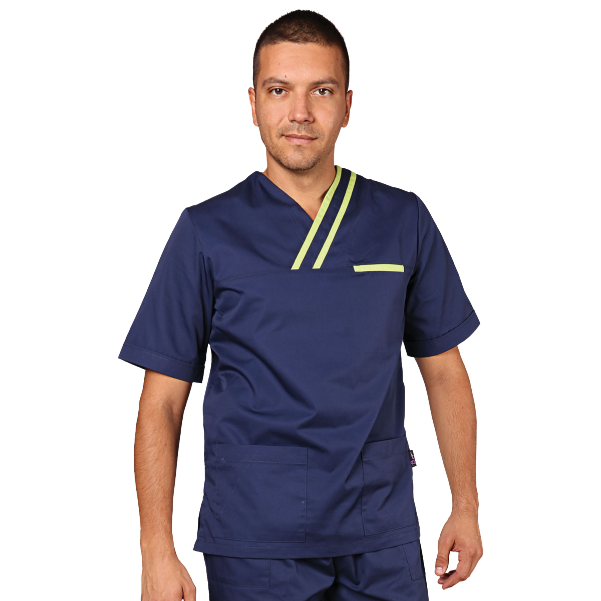 Αντρικός Ιατρικός μανδίας OLIVER NAVY/LIGHT GREEN - 2