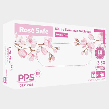 Γάντια νιτριλίου χωρίς πούδρα PPS ROSE SAFE PF - 2