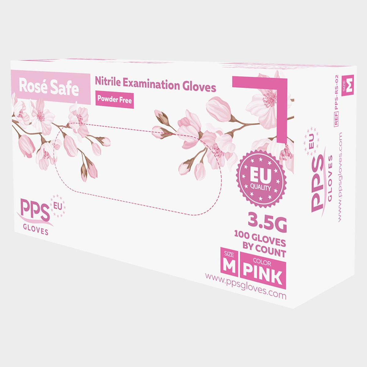 Γάντια νιτριλίου χωρίς πούδρα PPS ROSE SAFE PF - 3