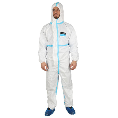 Προστατευτική ολόσωμη φόρμα με κουκούλα COVERALL WHITE 2.0 PNG TYPE 3, 4 - 1