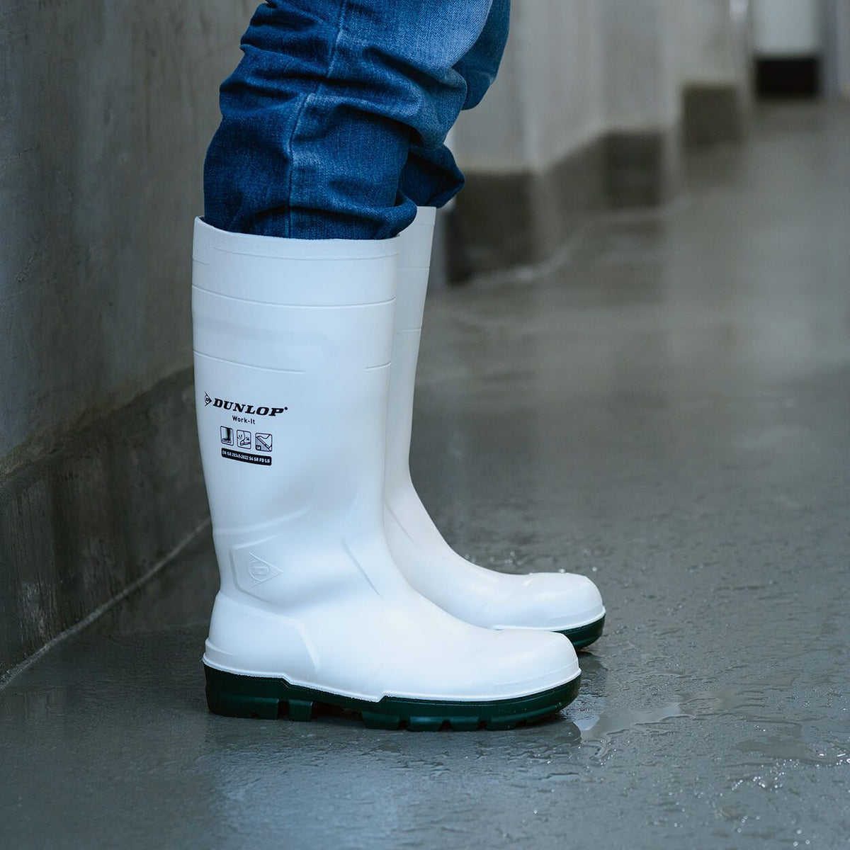 Γαλότσες εργασίας DUNLOP WORK-IT S4 SR FO LG WHITE - 2