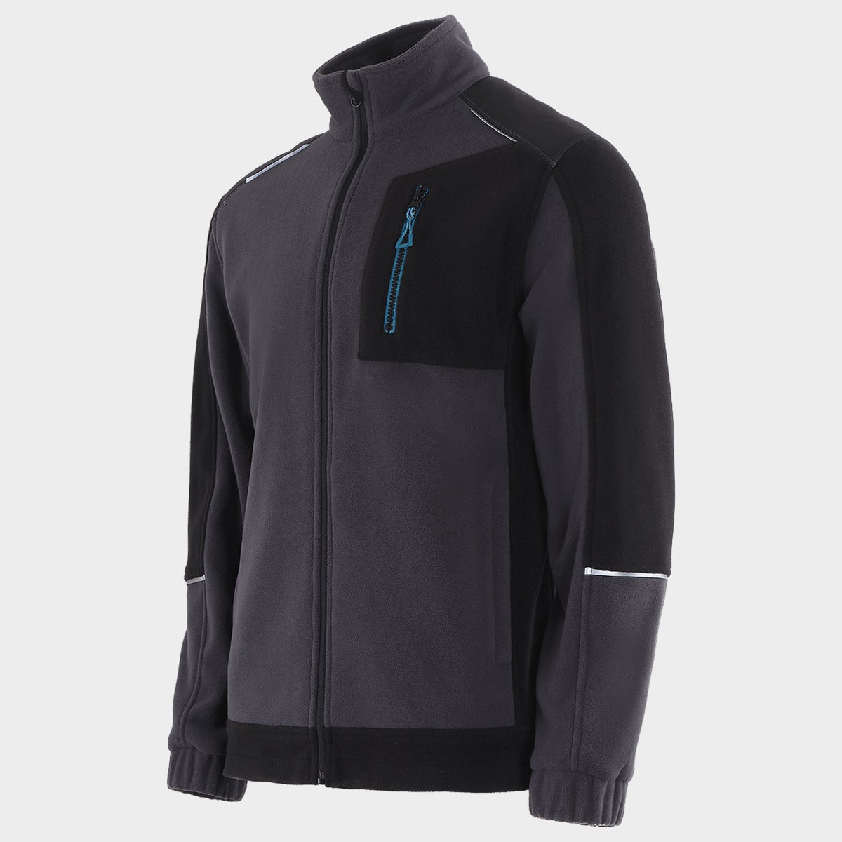 Ζακέτα φλιζ REVOLT FLEECE GREY/BLACK/PETROL - 3