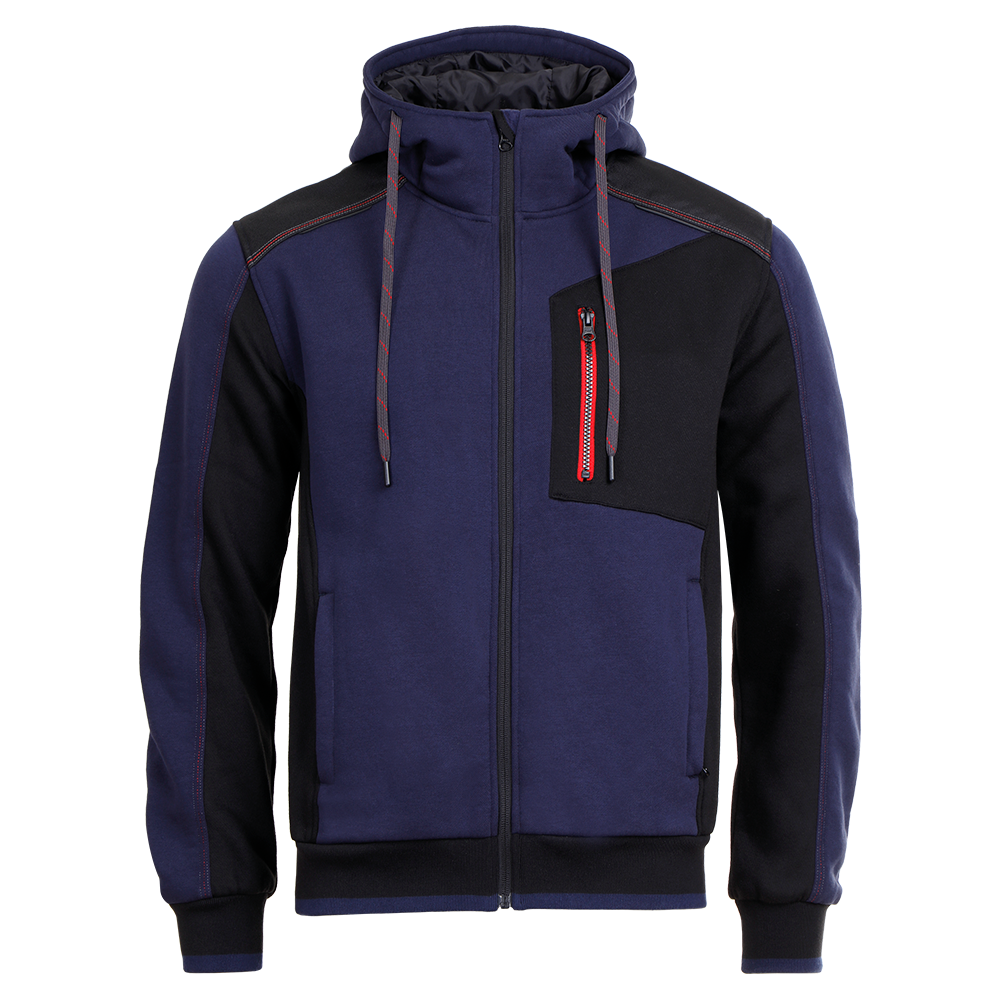 Ζακέτα φούτερ REVOLT NAVY BLUE/BLACK - 1