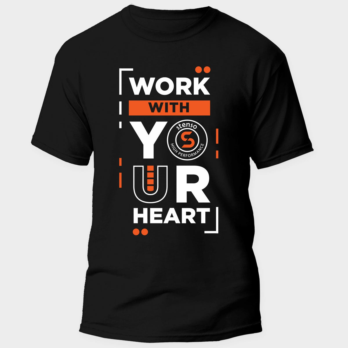 Tricou cu logo PAYPER SUNSET BLACK/ORANGE