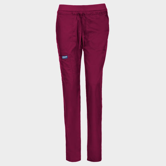 Γυναικείο ιατρικό παντελόνι CHEROKEE MR TAPERED BURGUNDY WWE105 - 1