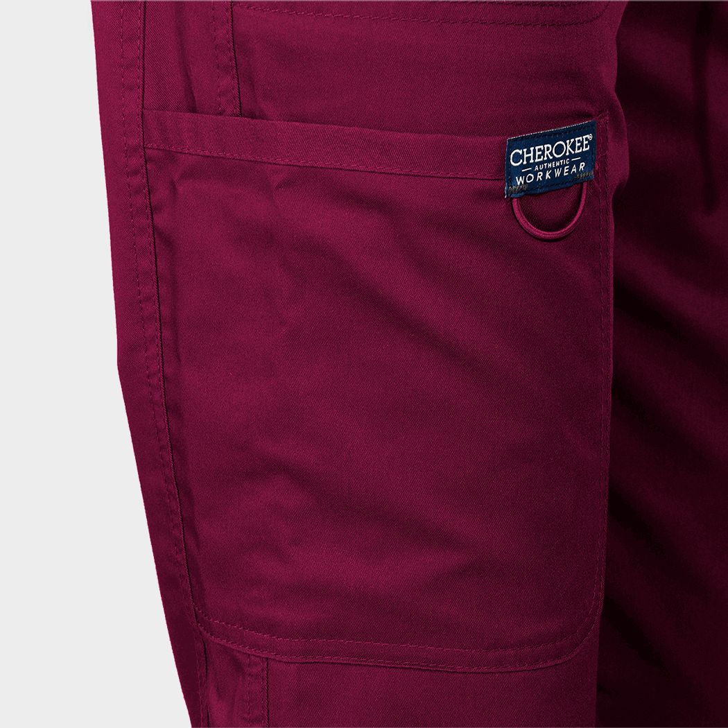 Γυναικείο ιατρικό παντελόνι CHEROKEE MR TAPERED BURGUNDY WWE105 - 7