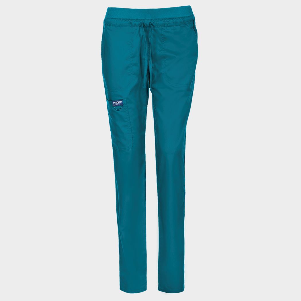 Γυναικείο ιατρικό παντελόνι CHEROKEE MR TAPERED CARIBBEAN BLUE WWE105 - 1