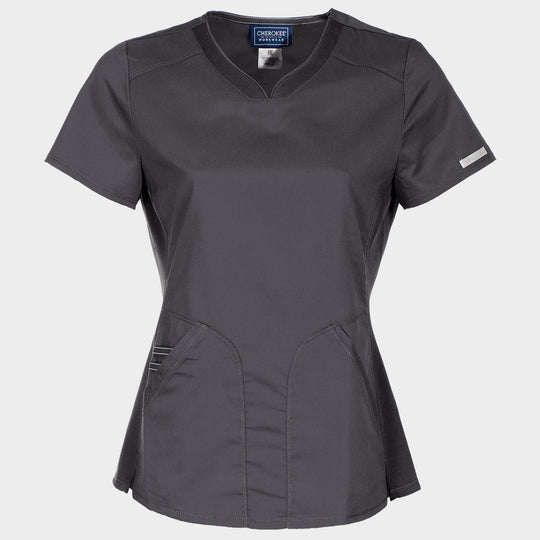 Γυναικεία ιατρική μπλούζα CHEROKEE V-NECK GREY WWE601 - 1