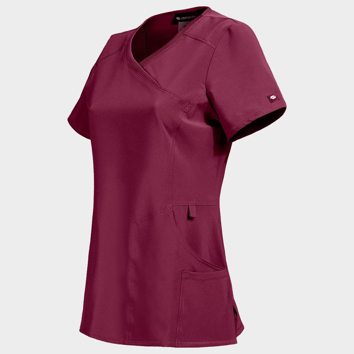 Γυναικεία ιατρική μπλούζα CHEROKEE WRAP BORDEAUX CKE2625A - 3