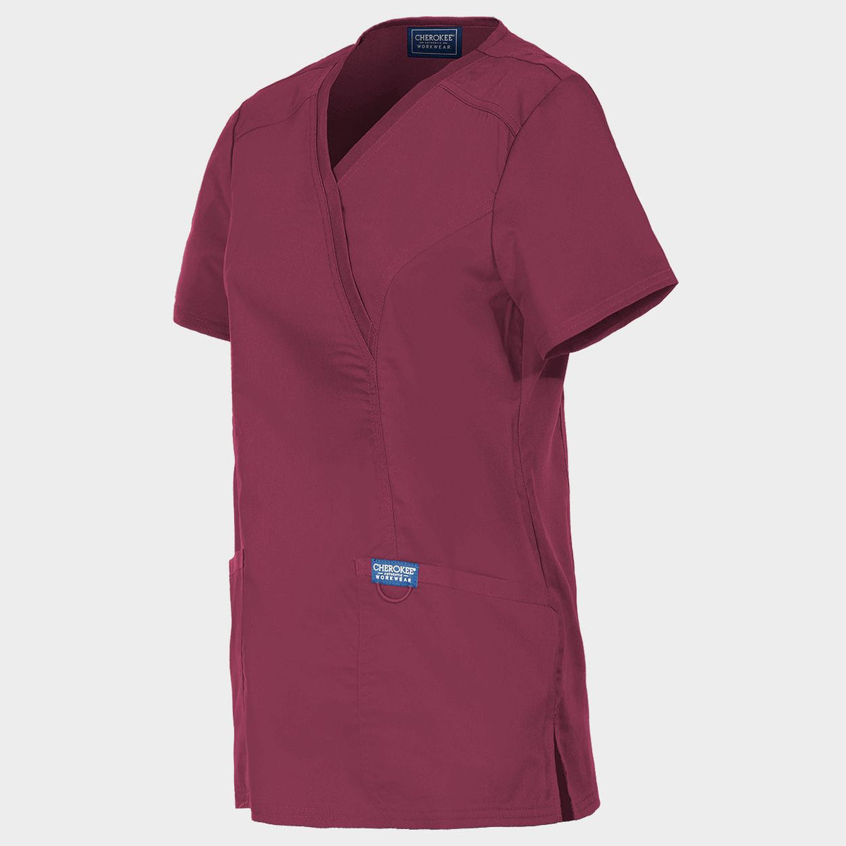Γυναικεία ιατρική μπλούζα CHEROKEE WRAP BURGUNDY WWE610 - 3