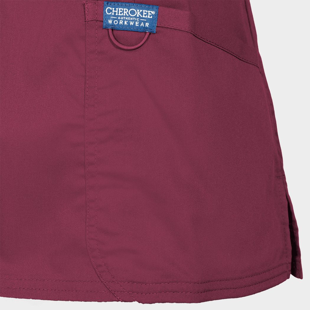 Γυναικεία ιατρική μπλούζα CHEROKEE WRAP BURGUNDY WWE610 - 6