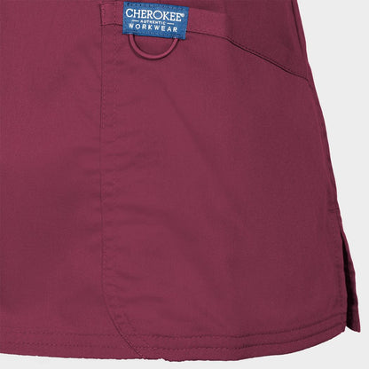Γυναικεία ιατρική μπλούζα CHEROKEE WRAP BURGUNDY WWE610 - 6