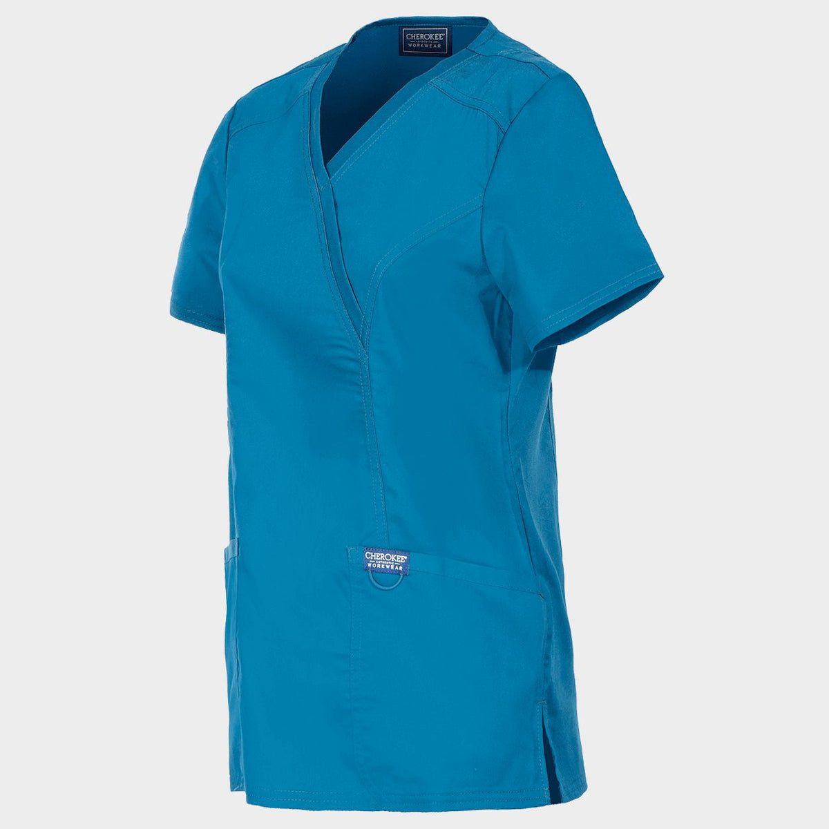Γυναικεία ιατρική μπλούζα CHEROKEE WRAP CARIBBEAN BLUE WWE610 - 3
