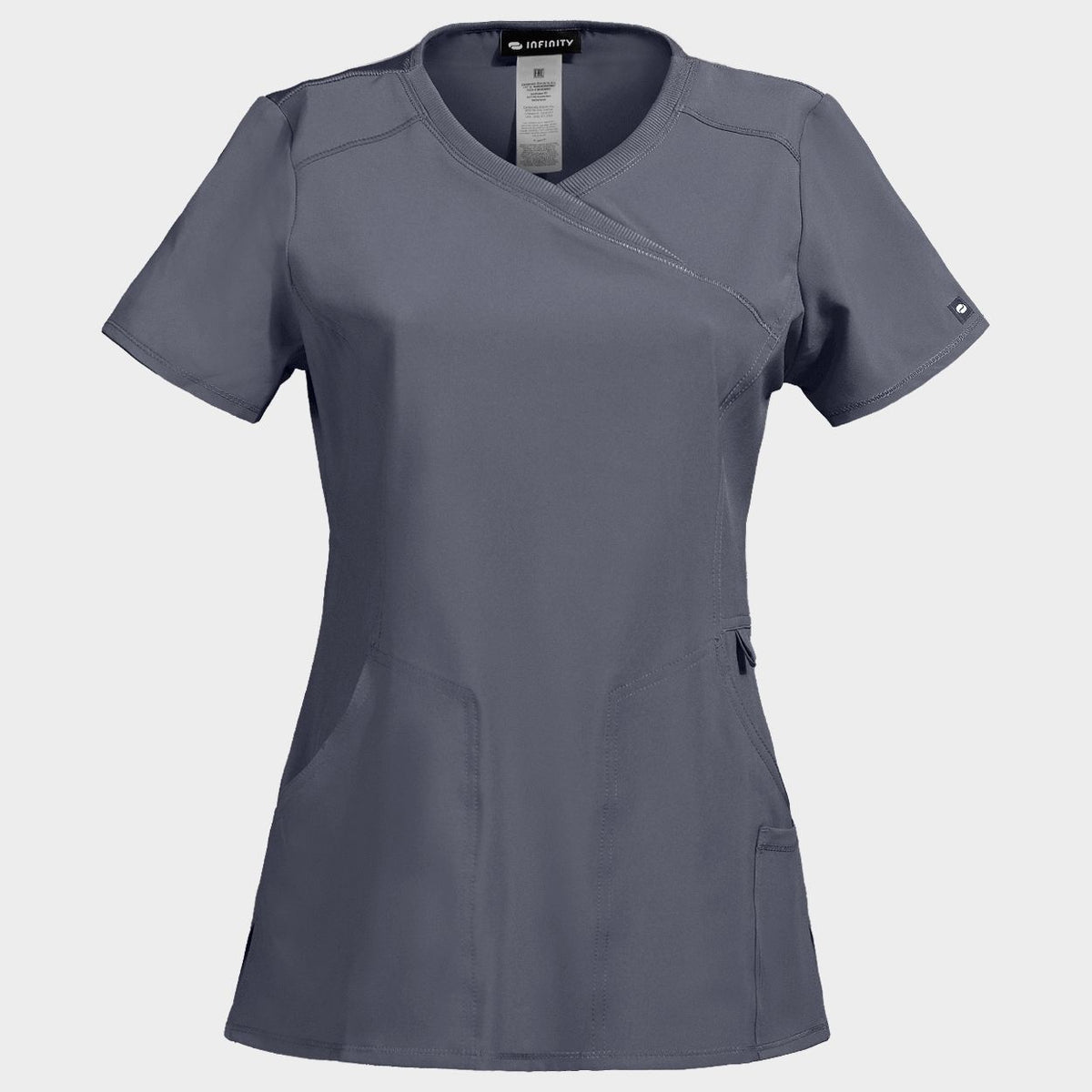 Γυναικεία ιατρική μπλούζα CHEROKEE WRAP GREY CKE2625A - 1